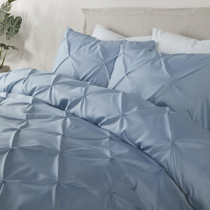 Lara Polyester Solid Colour Duvet Cover Set, Double