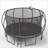 YC 16FT Trampoline Pumpkin- Black Red