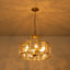 Lustre tambour en verre d'eau 6 lumières-165563376