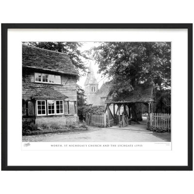 Worth, St Nicholas's Church And The Lychgate C1955 by Francis Frith - Single Picture Frame Print
