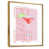 Toile avec cadre flottant or