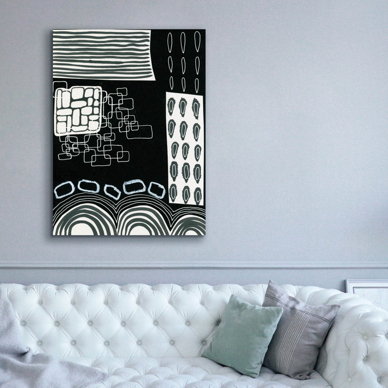 «B&W Fun IV» par Regina Moore, H 54 po x l 40 po x P 1,5 po