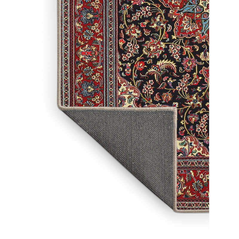 Tapis brun/noir/beige traditionnel Dalenna, Rectangle 2 pi x 5 pi