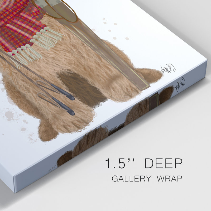 Toile tendue Goldendoodle, H 32 po x l 24 po x P 1,5 po