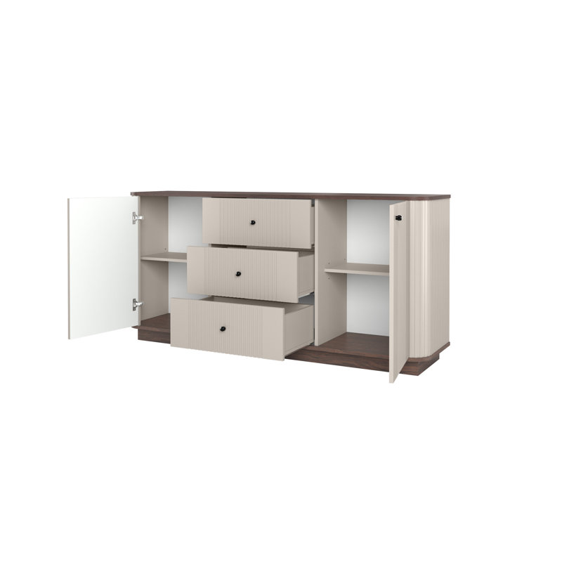 Vesper 160cm Sideboard, Brown/Beige/Black