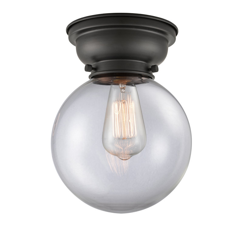 Plafonnier encastré 8 lumières Chippewa, Noir mat, Ampoule non incluse, Transparent