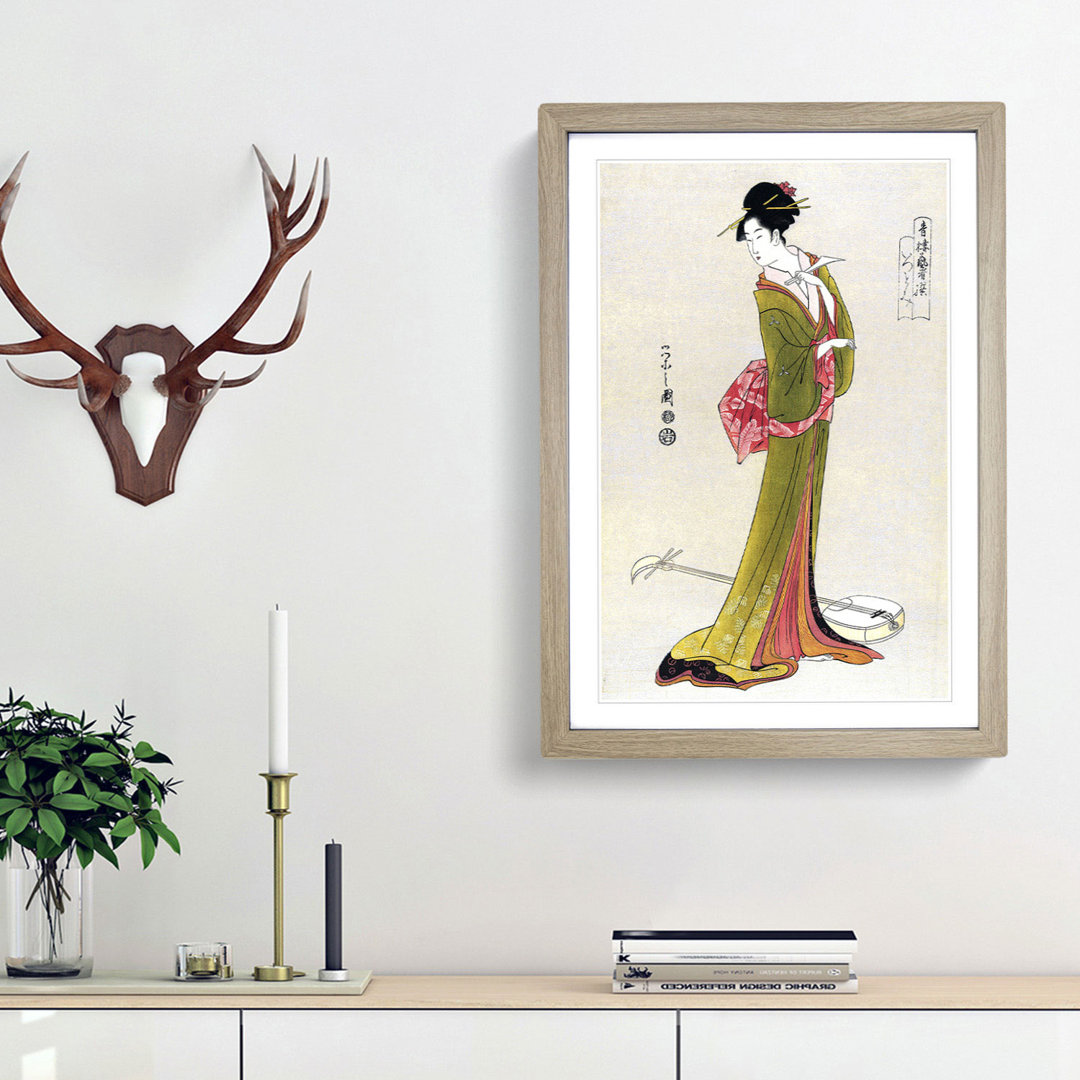 Itsutomi by Chobunsai Eishi - Framed Print