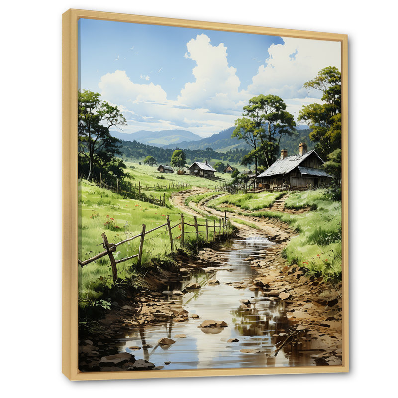 «Countryside Farm Bliss», Cadre naturel flottant, H 32 po x l 16 po x P 1 po