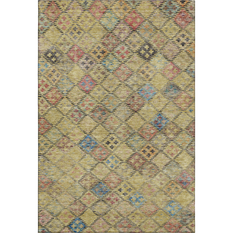 Premium Machine Washable Janicki AMF1081 Geometric Rug