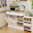 White Kitchen Trash Can Storage Cabinet With 2 Drawers, Tilt-out Bin & Adjustable Shelves – Multi-functional Organizer For Kitchen, Dining Room & Living Room