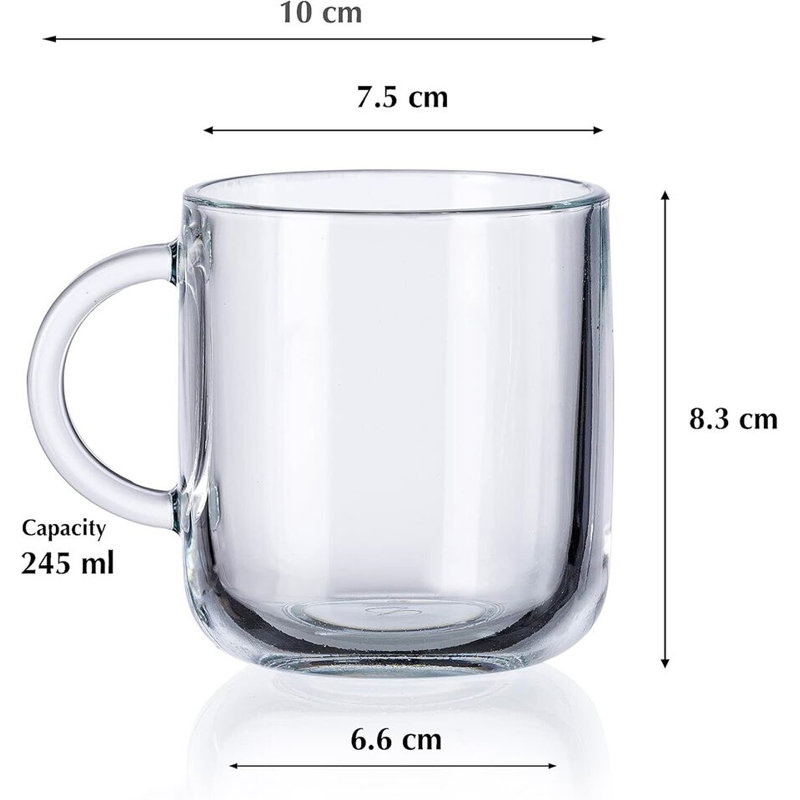 Antonita Glass Coffee Mug, 8.28 oz.