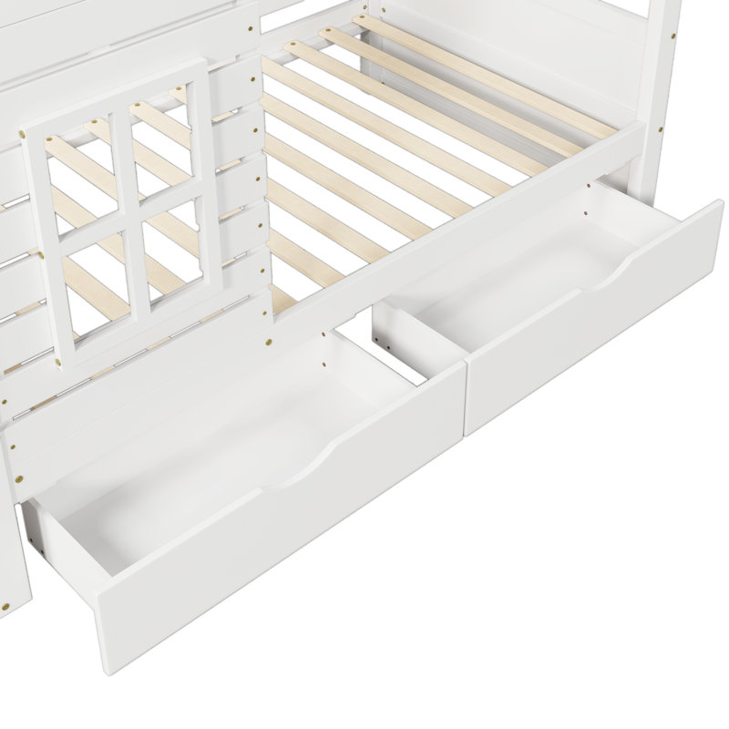Aito Kids House Bed With Two Drawers, Full