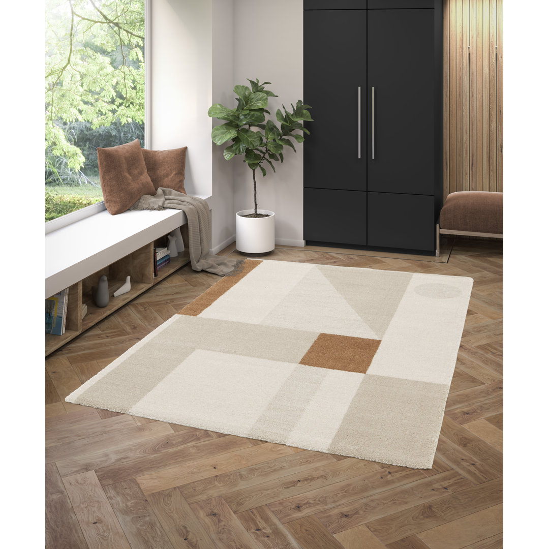 Teppich Southglenn in Beige und Rostrost