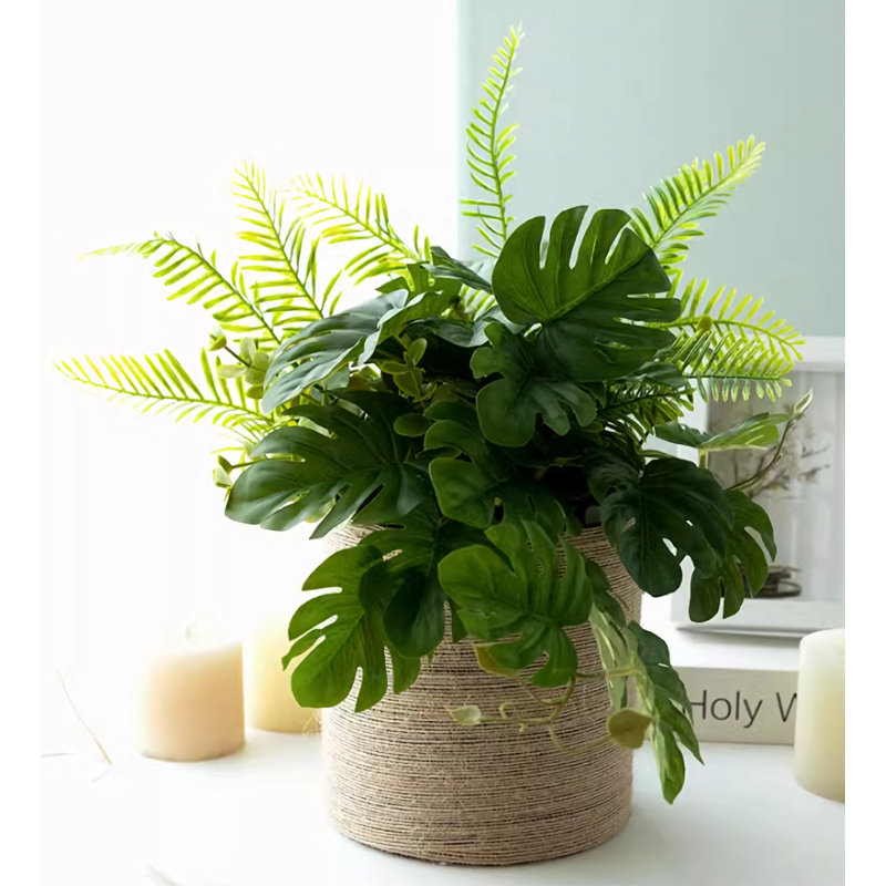 Simulation de fleurs artificielles en pot