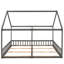 Lits plateforme simple pour lit simple, conception 2 en 1, gris, avec construction stable Lits gris - faits de matériaux, garde-corps présents-1903408724
