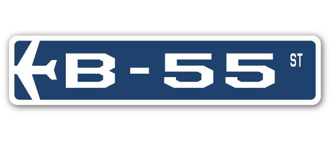 Plaque de rue Andino B-55 Air Force, H 6 po x l 24 po x P 1 po
