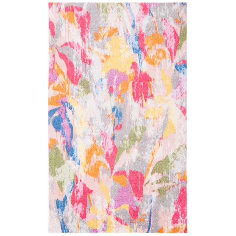 Hadria 100 Performance Floral Rug, Rectangle 3' x 5'
