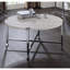 Table basse ronde avec cadre en métal