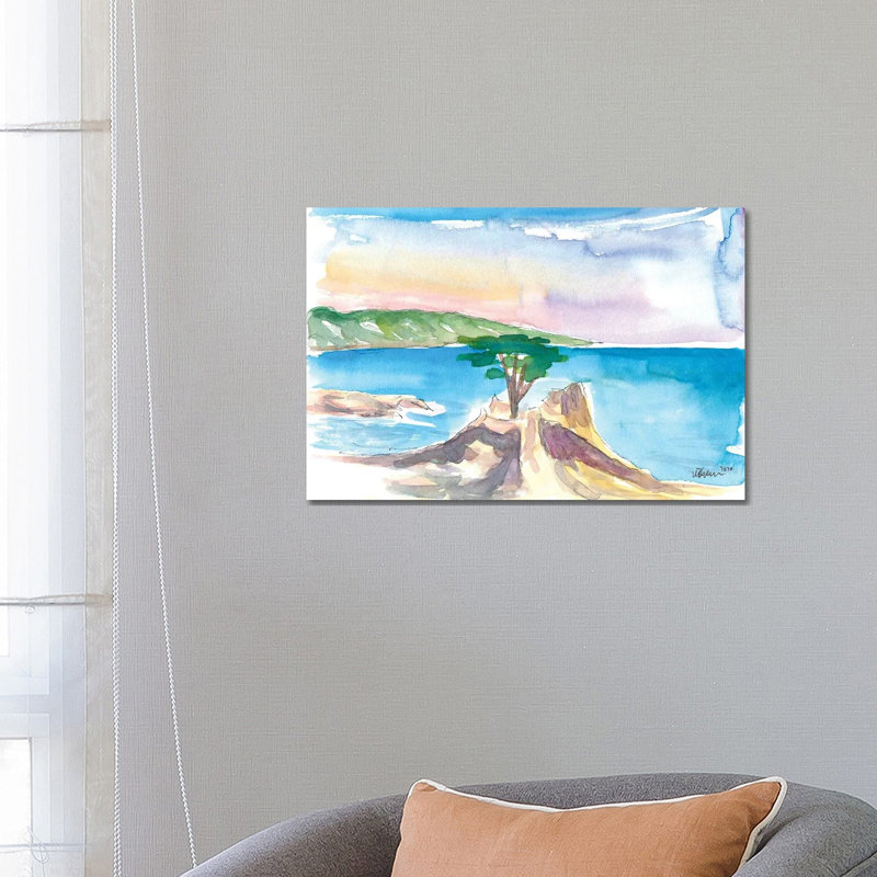 Lone Cypress Pebble Beach 17 Mile Drive Seaview by Markus & Martina Bleichner - Wrapped Canvas Painting