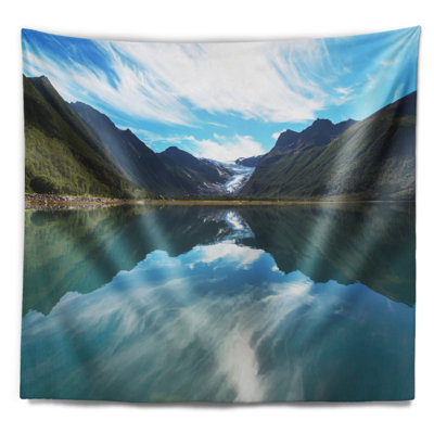 Tapisserie glacier en norvège paysage svartisen