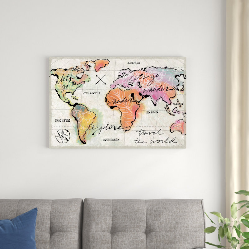 Rivages mappés I Neutre, H 24 po x l 36 po x P 1,25 po