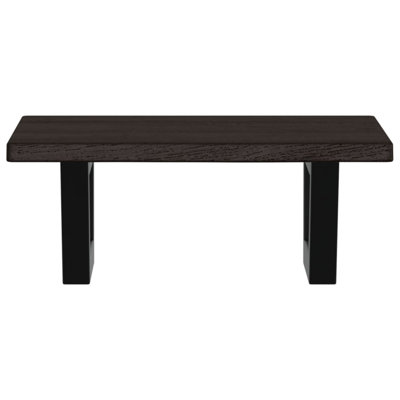Solid Wood and Steel Bracket Shelf