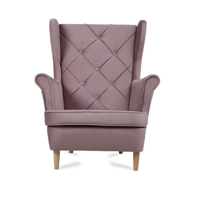 Aspen Velvet Wingback Chair