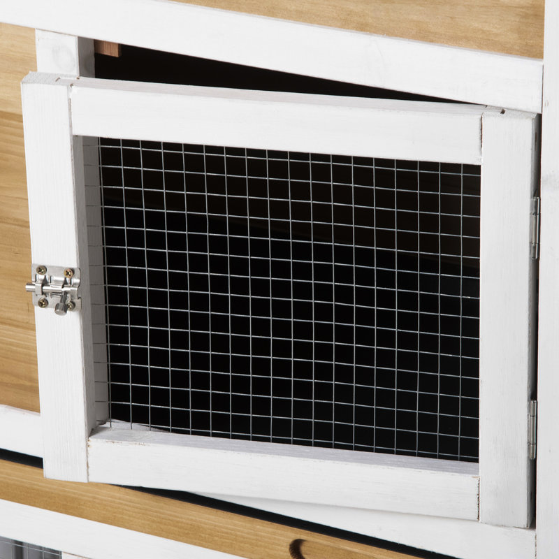Enceinte en forme de cage à lapins 90,5 po PawHut