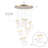 6-light Led Integrated Acrylic Leaf Chandelier - Multi-light Cascade Design