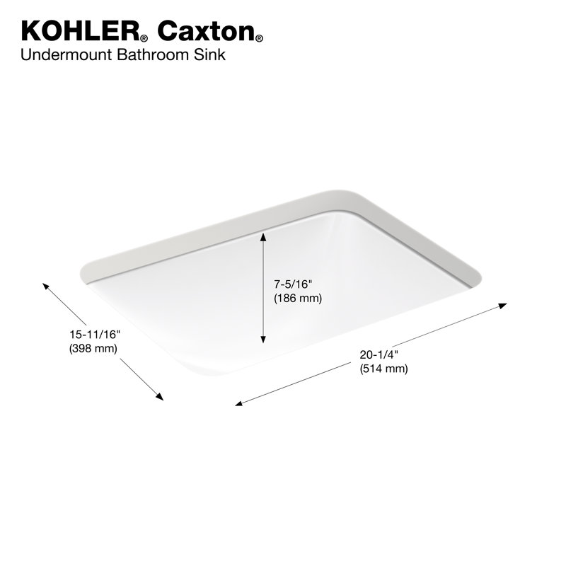 Caxton Rectangle Undermount Bathroom Sink