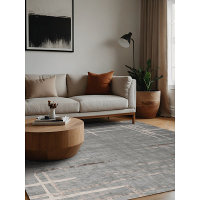 Machine Washable Gray Area Rug