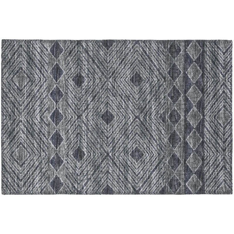 Anchelin Chenille Geometric Indoor / Outdoor Rug, Rectangle 5' x 7'6"