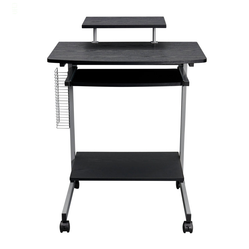 Chariot d'ordinateur compact avec rangement