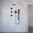 3-Function Shower System With 12" Ultra-Thin Square Shower Head,Body Jets And Hand Shower (Valve Included)-113407238