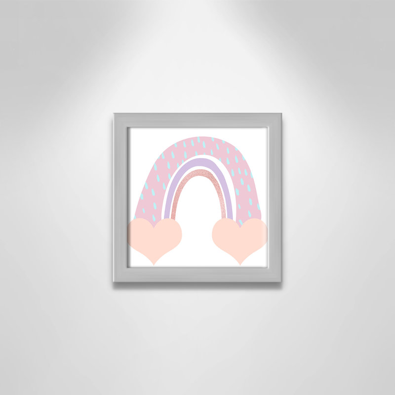 Arc-en-ciel 1, H 9 po x l 9 po x P 1,19 po, Encadré de boîte argent