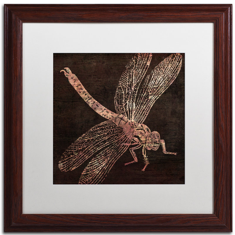 Jadaya «Dragonfly» par Color Bakery, impression encadrée, H 16 po x l 16 po x P 0,5 po, Blanc