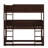 Triple Wood Bunk Bed, With Ladders, Guardrails Detachable Bunk Bed-322936070