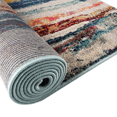Ansela Washable Abstract Indoor Rug