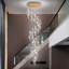 Lustre moderne moderne en acrylique doré-1782186237