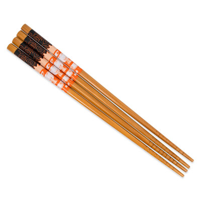 Bamboo Wood Stainless Steel Chopsticks Flatware
