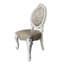 Ensemble de 2 chaises d'appoint Calvert en bois composite blanc et os avec garniture cloutée
