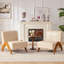 Chaise d'appoint rembourrée avec pieds en bois-946729180