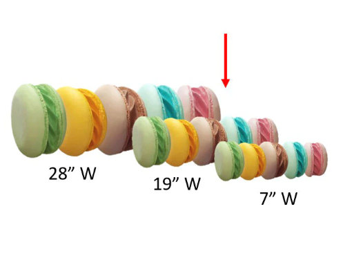 Medium Macaroon Set Over Sized Statue