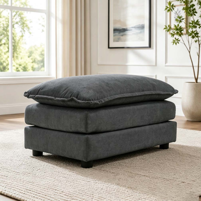 Repose-pieds en chenille, Grey