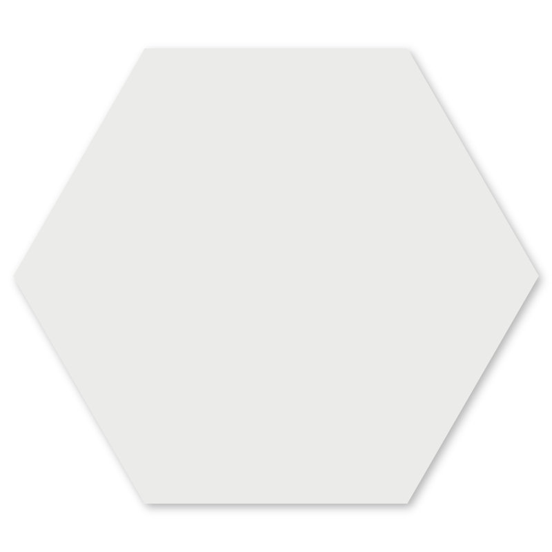Hex 7.87 in. x 9.09 in. Matte Tile, White