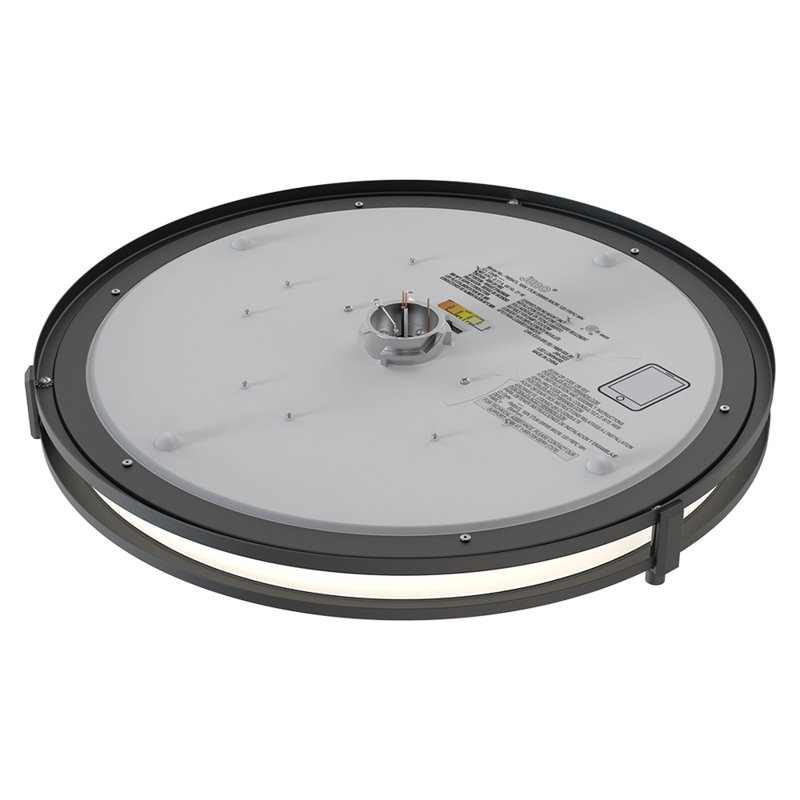 Dreden Acrylic LED Flush Mount, Black