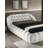 Contemporary Chenille Upholstered Platform Bed