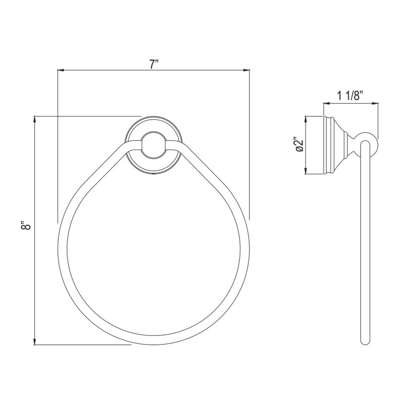 Polished Nickel Traditional Wall Mounted Towel Ring