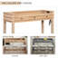 Ensemble de table de salle à manger 4 pièces pour 3 personnes, ensemble de table et chaises de cuisine rétro avec 3 tiroirs de rangement, idéal pour les petits espaces-120311004