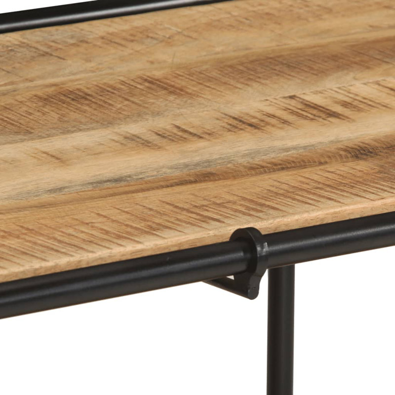 Unfinished TV Stand for TVs up to 24", Light brown/Black